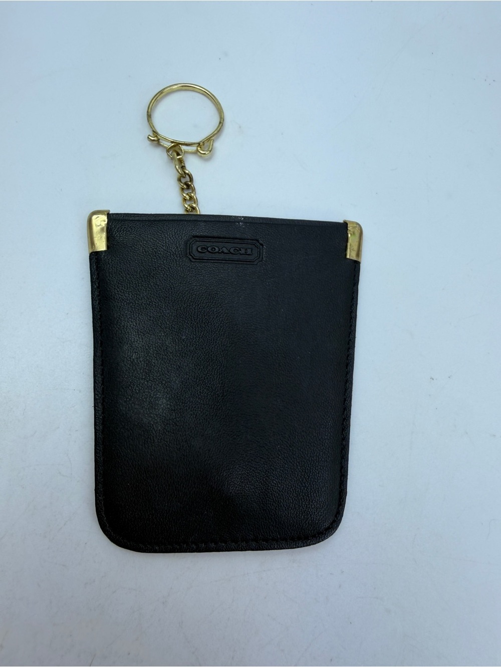 Vintage Coach Squeeze Leather Key Fob Chain Pouch